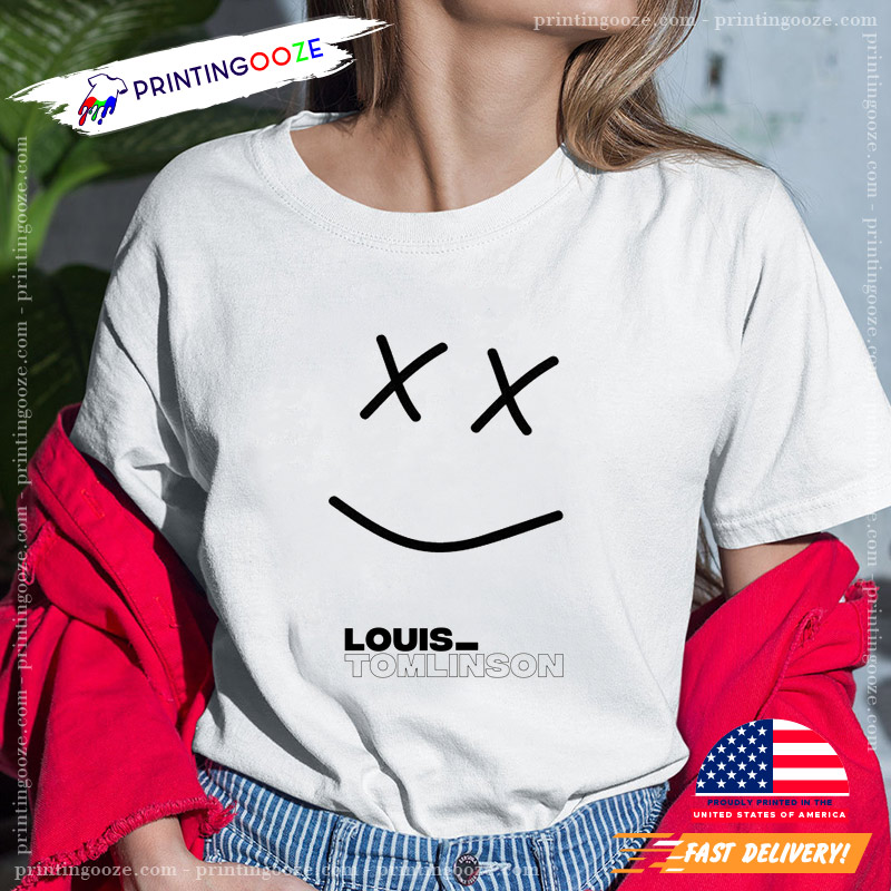 Printerval Funny Smiley Face Louis Shirt, Louis Tomlinson merch ,One Direction Shirt