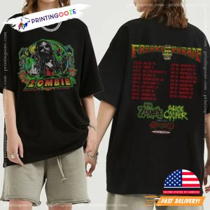 Metal Rock Freaks On Parade Tour 2023 rob zombie t shirt