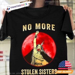 Native American no more stolen sisters Red Moon Tee 3