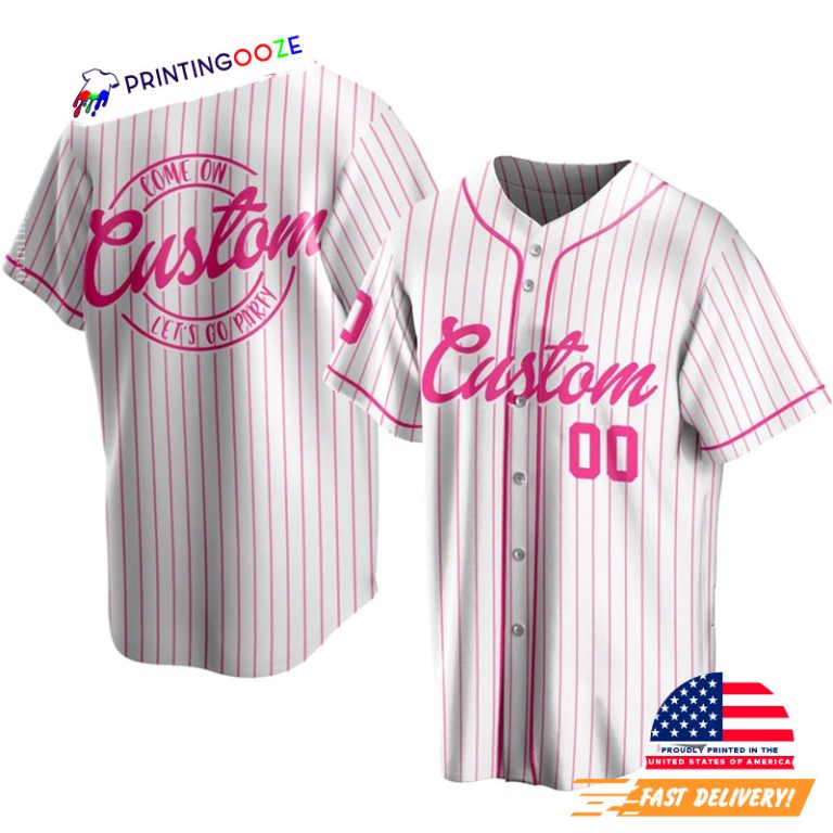 Custom Pink Barbie Baseball Jersey - Printing Ooze