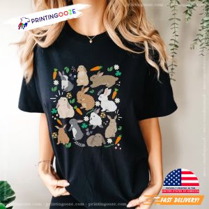 Rabbits and Carrots Bunnies Comfort Color Shirt