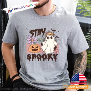 Retro Floral Ghost Tshirt, Spooky Season Costume Outfit