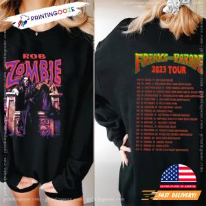 Rob Zombie 2023 Tour Schedule 2 Sided Shirt 1