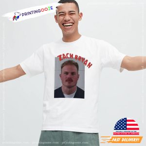 Zach Bryan Mugshot Graphic Funny Tee 1