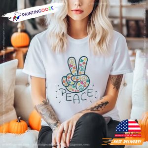 peace sign hand, Peace Symbol Hippie T Shirt