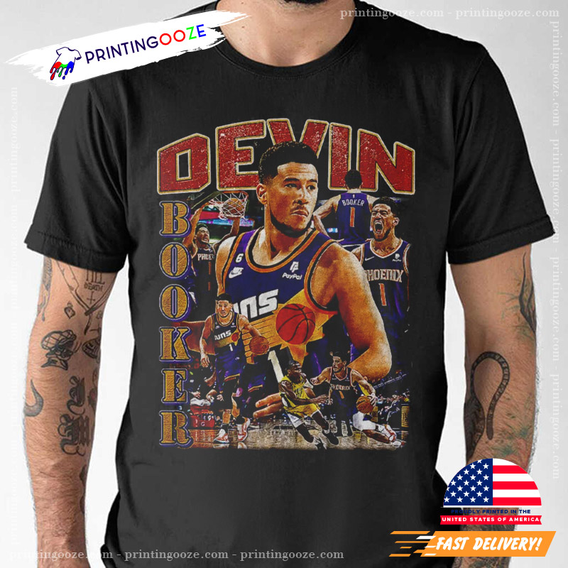 Devin Booker Shirt Basketball Player Vintage Graphic - Anynee