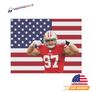 American Star With Nick Bosa NFL Image Flag