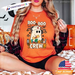 Boo Boo Nurse Ghost Crew Halloween Emergency T Shirt 3