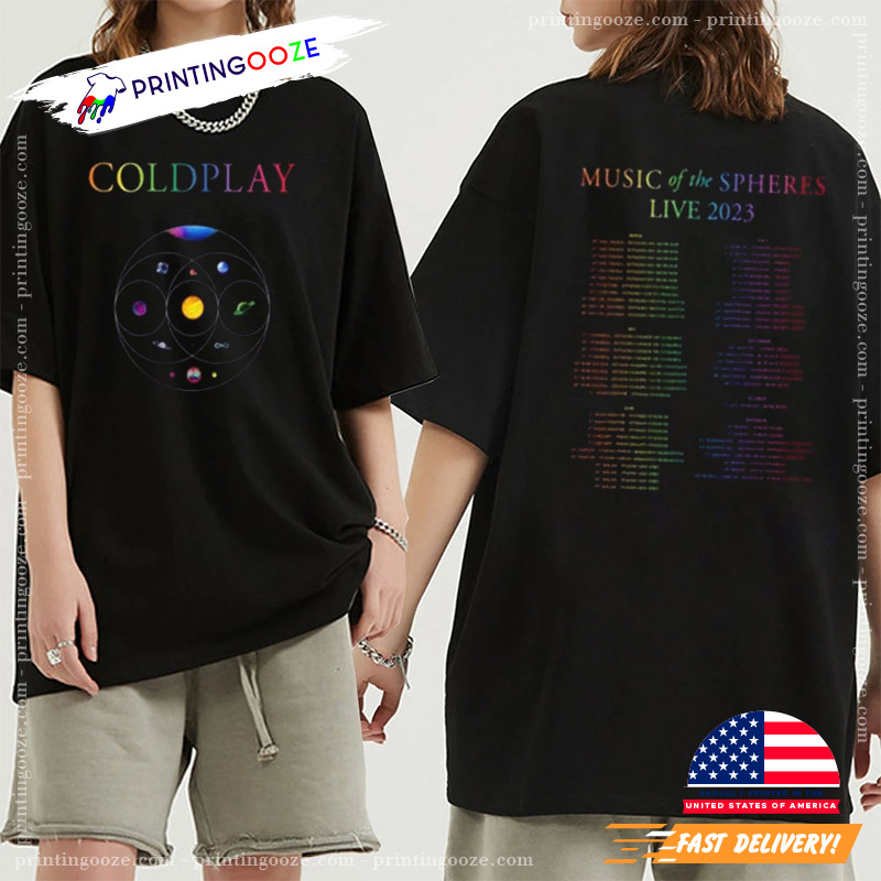 Superhero Music Of The Spheres Tour Shirt, Coldplay Band Shirt - Printing  Ooze