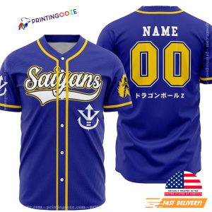 Custom Anime Saiyan dragon ball series Baseball Jersey
