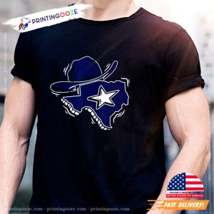 Dallas Cowboys Blue Map Football Team T Shirt 1