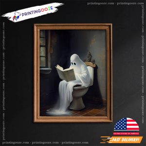 Ghost On Toilet, Halloween witch wall decor