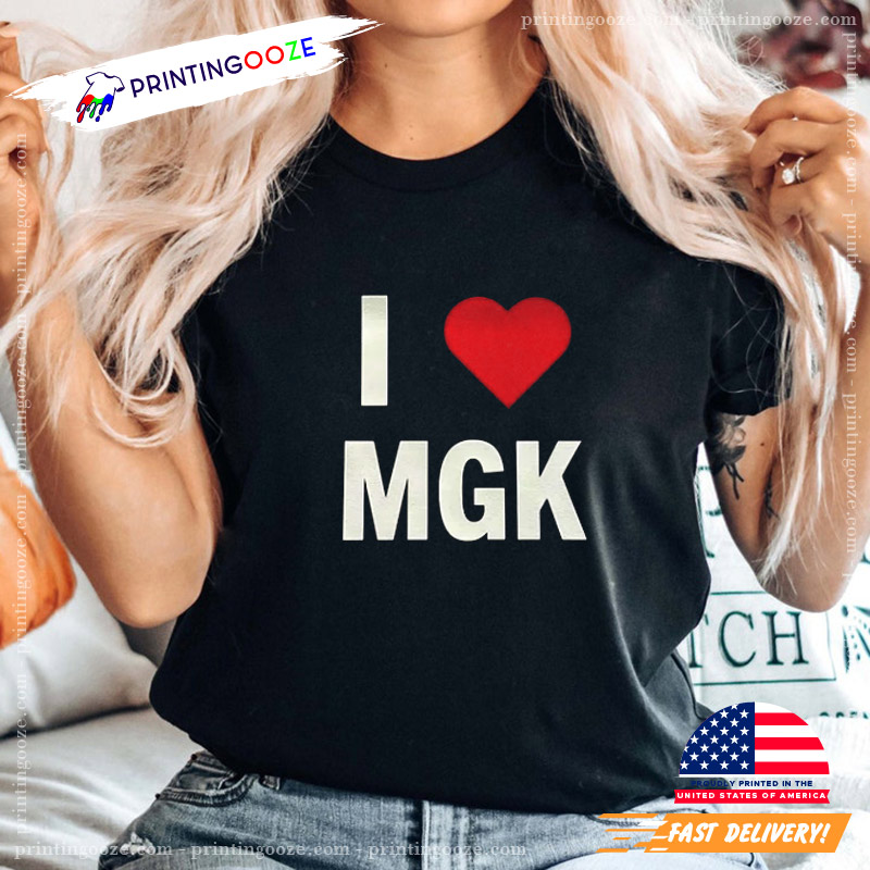Få tetraeder til bundet I Love MGK Baby Tee, Mgk Albums Music T-Shirt - Printing Ooze