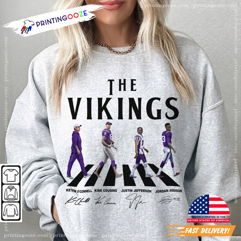 Minnesota Vikings abbey road Skol Vikings signatures shirt, hoodie