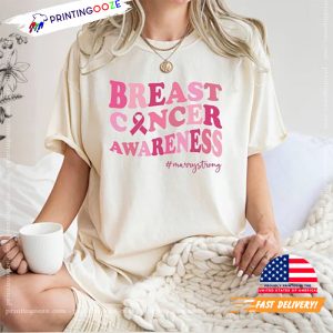 Pink Ribbon Breast Cancer Awareness Comfort Colors Shirt 1