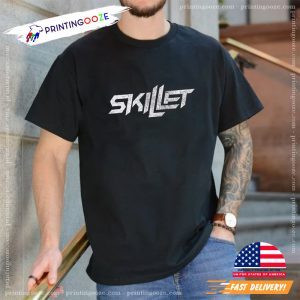 Retro Skillet Rock Band Logo T Shirt 2