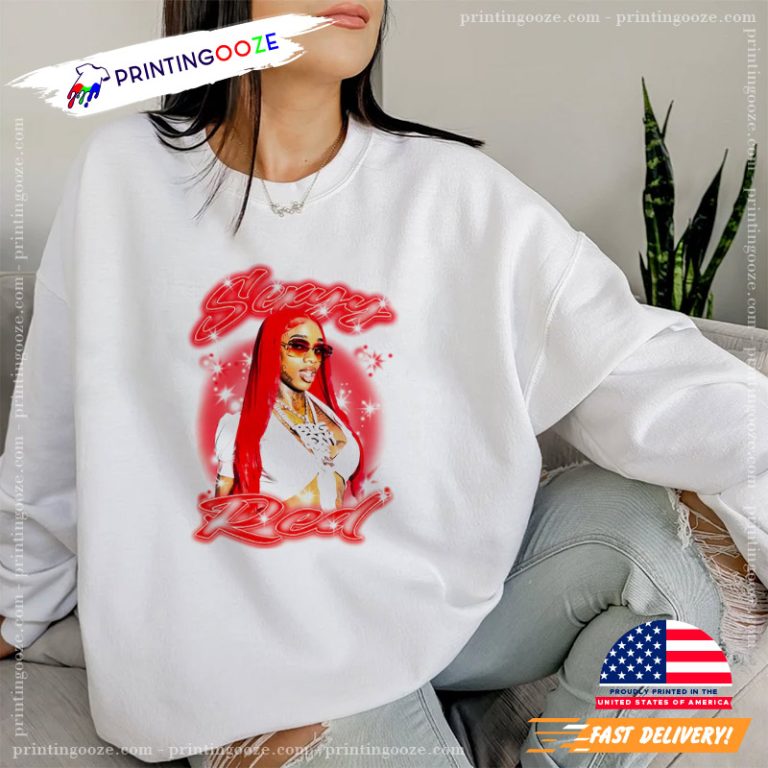 Sexyy Red Rapper Portrait Music T Shirt Printing Ooze