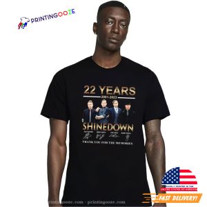 Shinedown Band 22 Years Signature T Shirt 3