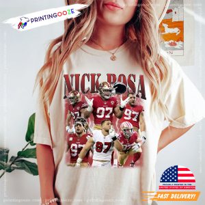 Vintage 49ers nick bosa NFL Comfort Color T Shirt 4