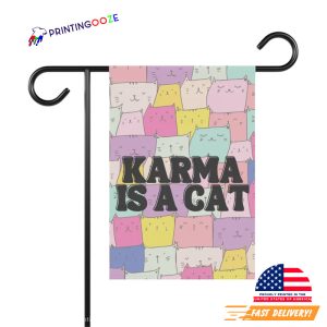 karma is a cat Music Garden Flag 2