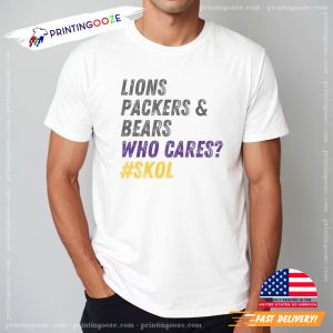 lions packers & Bears Who Cares nfl football Shirt 1