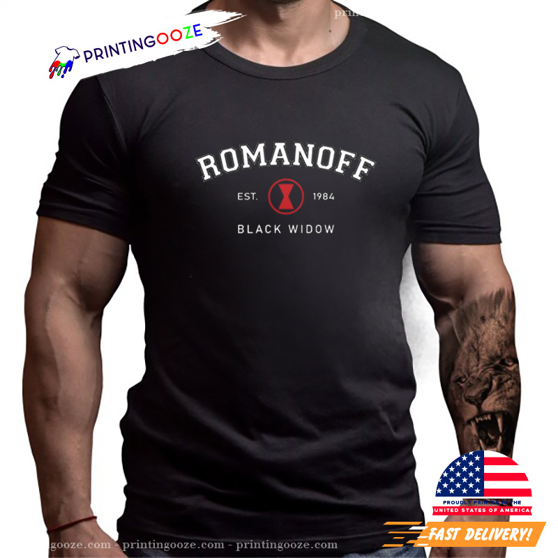 Romanova Marvel Natasha T-Shirt Unleash Black Avenger Creativity Your - Widow