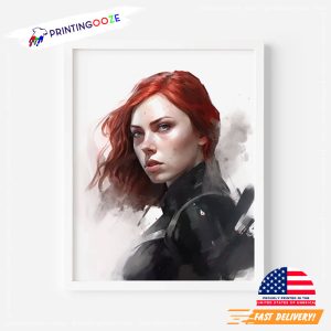 natasha romanova marvel Watercolor Art Poster 1