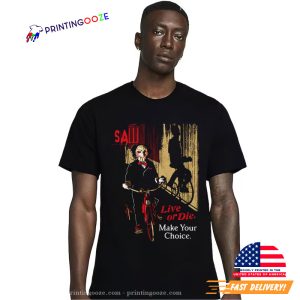 new saw movie 2023 Your Choice Horror Graphic Tee 3