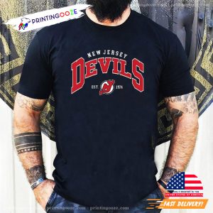 nhl new jersey devils Vintage 90s Hockey Team T Shirt 3