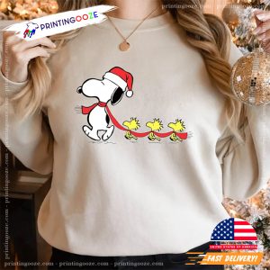 Adorable Snoopy And Woodstocks X Mas Tee