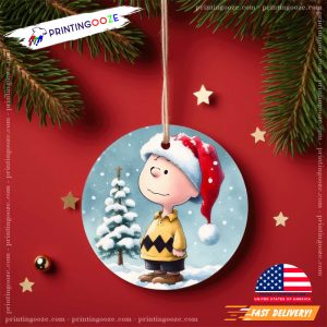 Charlie Brown In Snow Christmas Holiday Ornament 2