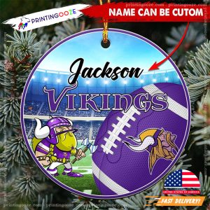 Customized Name Minnesota Vikings NFL Ornament 1