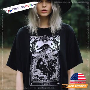 Dark Academia Tarot Card The Witch astrology tee 2