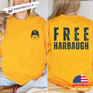 Free jim harbaugh michigan 2 Sided T Shirt 1