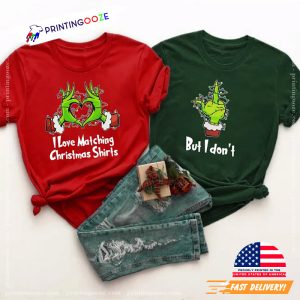 Grinch Christmas Couple Matching Tee 2