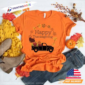 Happy Thanksgiving Truck Shirt, family shirts for thanksgiving