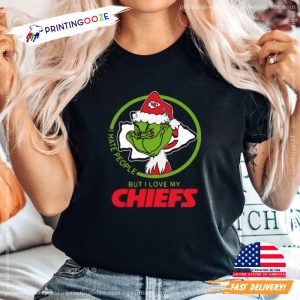 Hate People But Love Chiefs Grinchmas T Shirt 1
