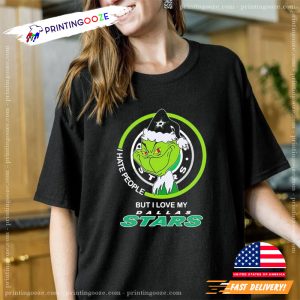 Hate People But Love Dallas Stars Grinchmas T Shirt