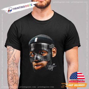 Mask Portrait lebron james signature T Shirt 1