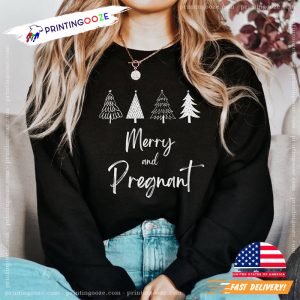 Merry Christmas Pregnancy Announcement Shirt