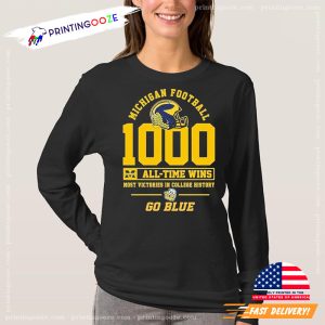 Michigan Football 1000 All Time Wins go blue Sport T Shirt 1