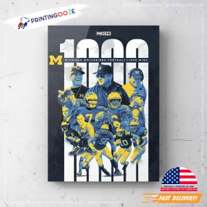 Michigan Wolverines Football 1000 Wins Wall Art