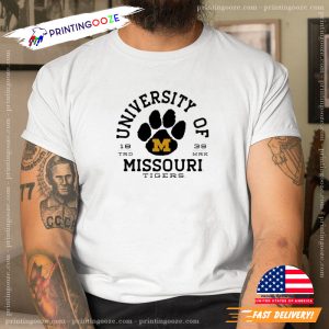 Mizzou Tigers University Of Missouri Vault Paw Logo Shirt 1