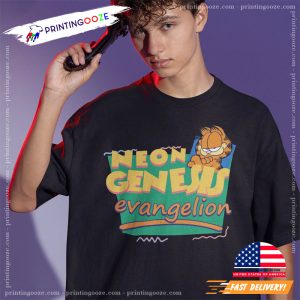 Neon Genesis Evangelion vintage garfield t shirt