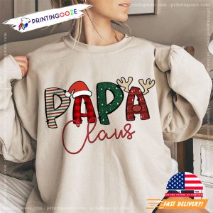 Papa Claus Xmas T Shirt, Dad's Christmas Gift 3