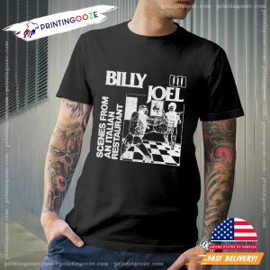 Retro BW 80's billy joel Concert Music Tee 2