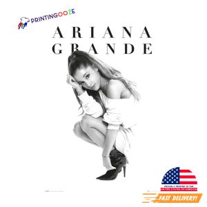 Retro BW Ariana Grande Graphic Poster