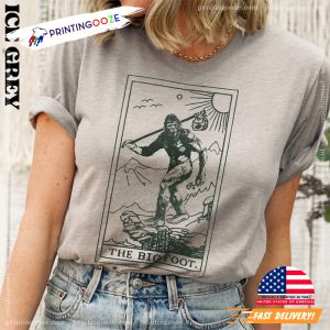 Retro The Bigfoot Monster tarot card shirt