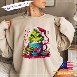 Scary Grinchmas Hot Choco Christmas T Shirt 2