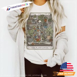 Skeleton The Plant Lover VX tarot card shirt 1